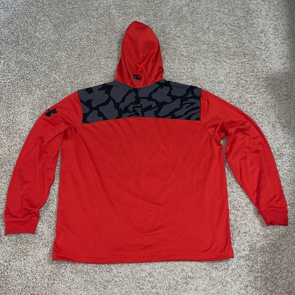 EUC Red Under Armour 1249929 Combine/Black Camo Lightweight Jacket Size XXL - Picture 7 of 10